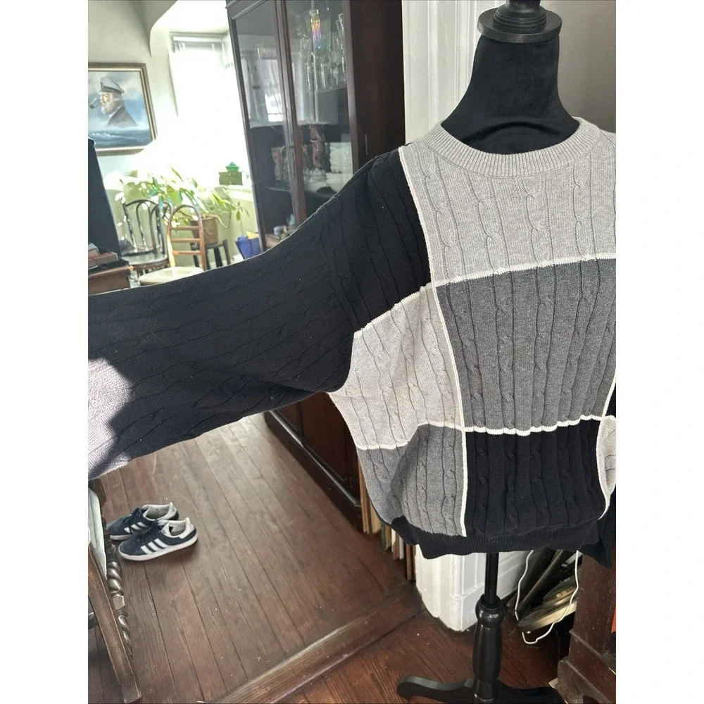 Vintage 90's Greg Norman Black & Silver Sweater Men's Large Excellent Condition - Picture 12 of 12